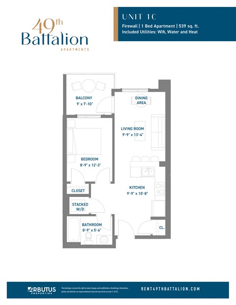 a floor plan of a bedroom apartment